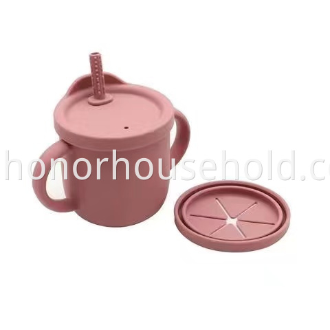 Customized Soft BPA Free Eco Friendly Snack Catcher Food Grade Kleinkind Baby Silicon Sippy Snack Cup mit Deckel